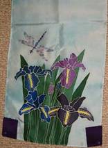 Iris Dragonfly Tallit detail end